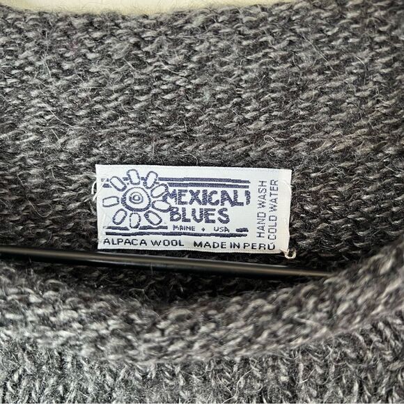 Gray Alpaca Wool Crewneck Sweater dress Tunic Large Vintage - Picture 3 of 7